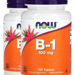 Vitamina B-1 100mg 100 Veg Tablets Importado 2un Now Foods