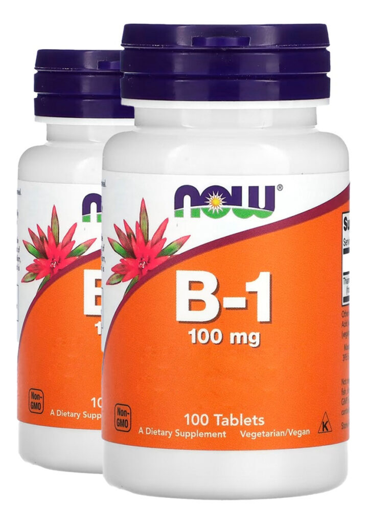 Vitamina B-1 100mg 100 Veg Tablets Importado 2un Now Foods