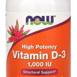 Vitamina D3 1000 Iu Alta Potência Now Foods 180softgls