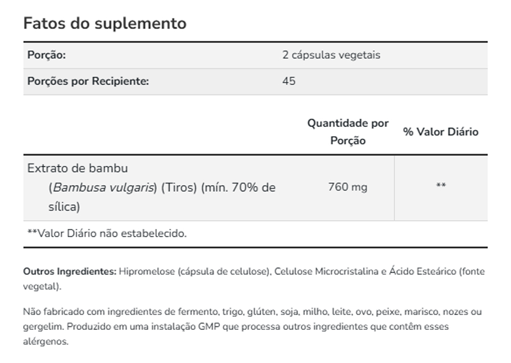 Sílica De Bambu Now Foods 90 Cápsulas Importado - Imagem 4