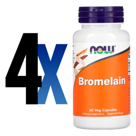 Bromelaína 500mg Now Foods 60 Cápsulas Importado 4un - Imagem 2