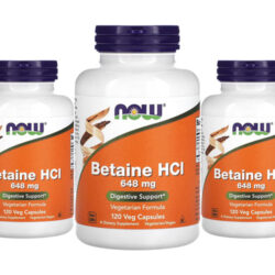 Betaína Hcl 648mg Now Foods Betaine Hcl 120 Veg Caps 5un