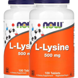 L-lisina 500 Mg 100 Tablets Importado 2un Now Foods