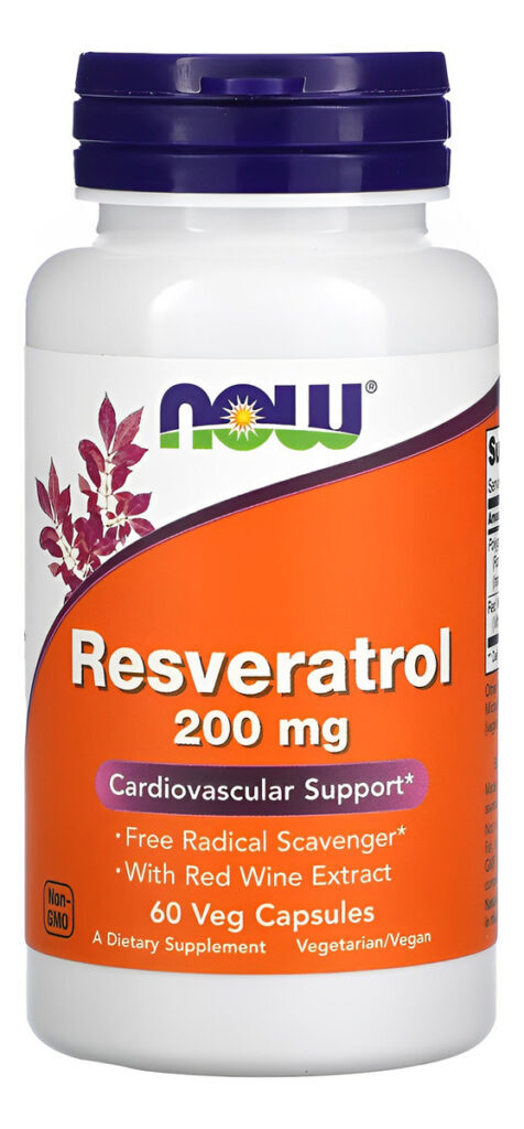 Resveratrol 200mg Ext Vinho Tinto 60cáps Importado