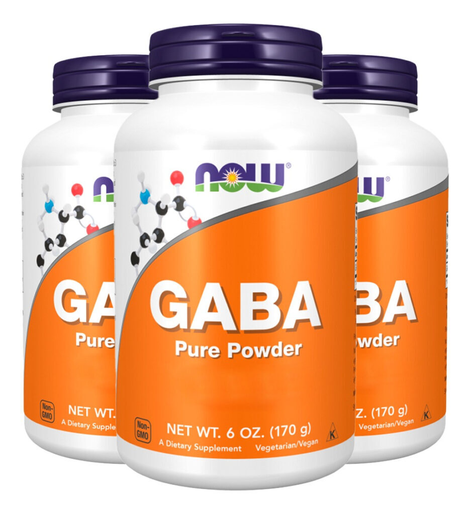 Gaba Pó Puro 170g Produto Importado 3un Now Foods