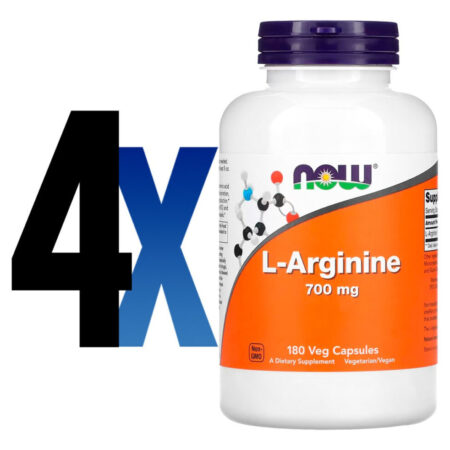 L-arginina 700mg 180 Cáps Importados 4un Now Foods - Imagem 2