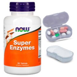 Super Enzimas Digestivas Now Foods 90tabls + Porta Cápsulas
