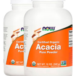 Acácia Pó Orgânico 340g Puro Importado 2un Now Foods