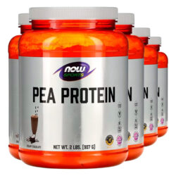 Proteína Pea Protein 907g Chocalate Importado 5un Now Foods