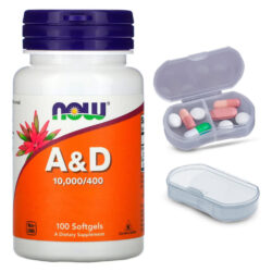 Vitamina A/d Now Foods 10000/10mcg 100soft + Porta Cápsulas