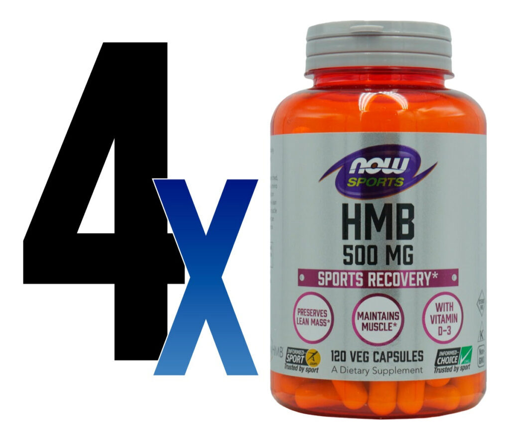 Hmb 500mg Now Foods Com Vitamina D3 120 Veg Caps 4un - Imagem 2