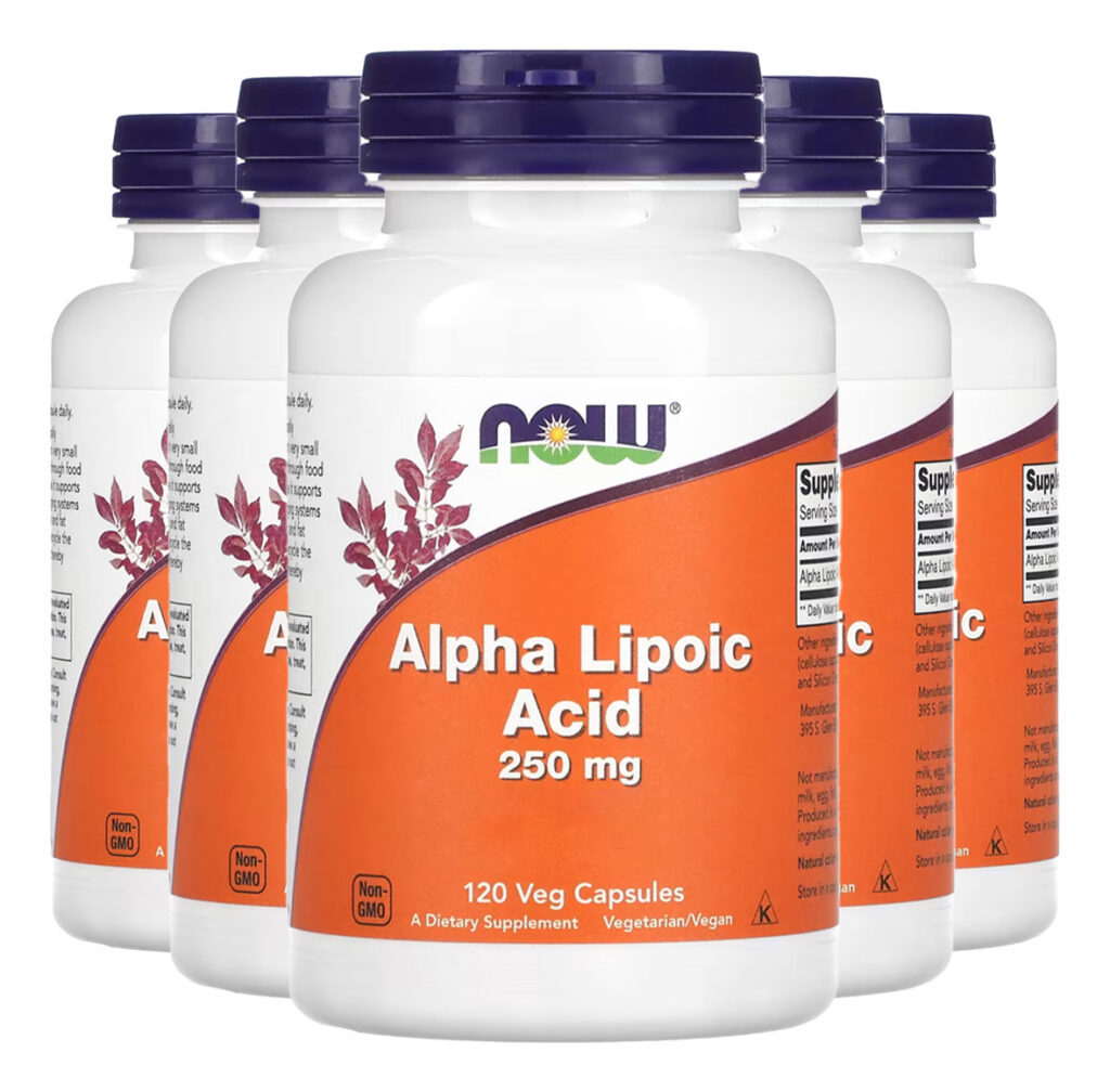 Ácido Alfa Lipóico 250mg Now Foods 120cápsulas Importado 5un