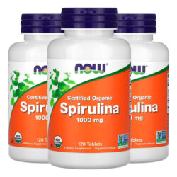 Spirulina 1000 Dupla Força Now Foods 120 Tabls Importado 3un