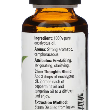Óleo De Eucalipto 30ml Now Foods Essenciais 100% Puro - Imagem 2