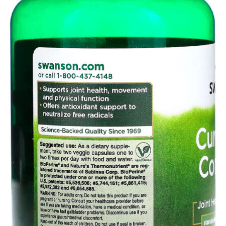 Curcumina Complex Swanson Com Bioperine 120cap Importado 4un - Imagem 3