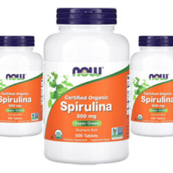 Spirulina Orgânica 500mg Now Foods 500 Tablets 5un