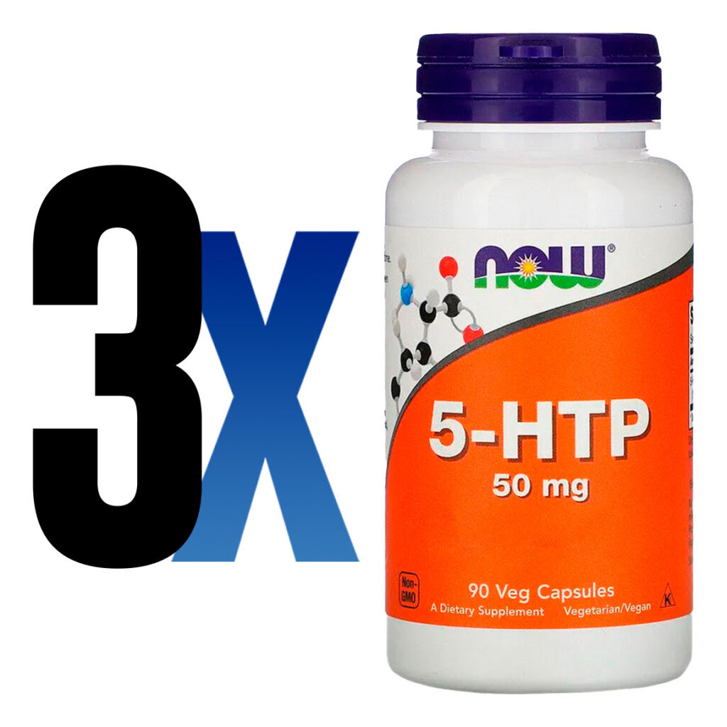 5-htp 50mg Now Foods 90veg Cápsulas Importado 3un - Imagem 2