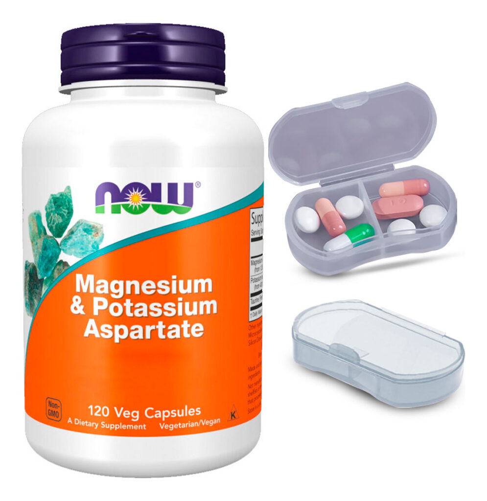 Aspartato Magnésio E Potássio Now 120cap + Porta Cápsulas