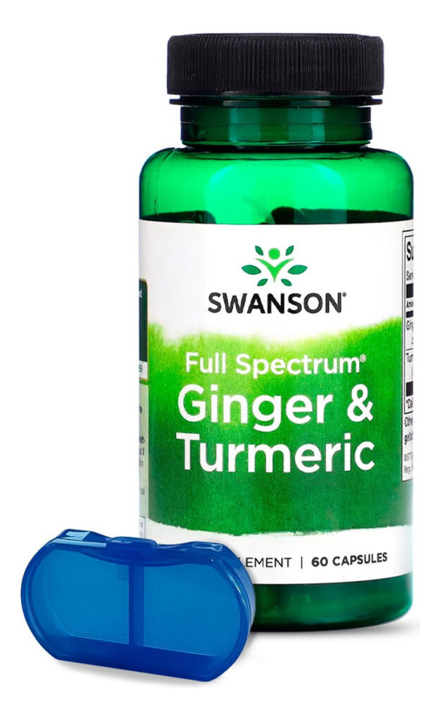 Gengibre Cúrcuma Swanson Fórmula 2em1 60caps +porta Cápsulas