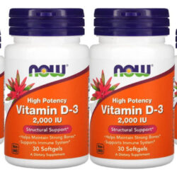 Vitamina D-3 2000iu Now Foods 30 Caps Softgels 4un