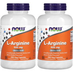 L-arginina 500mg Now Foods L-arginine 250 Veg Caps 2un