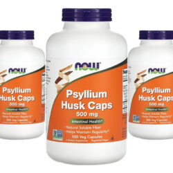 Fibra De Psyllium 500mg Now Foods Psyllium 500veg Caps 3un
