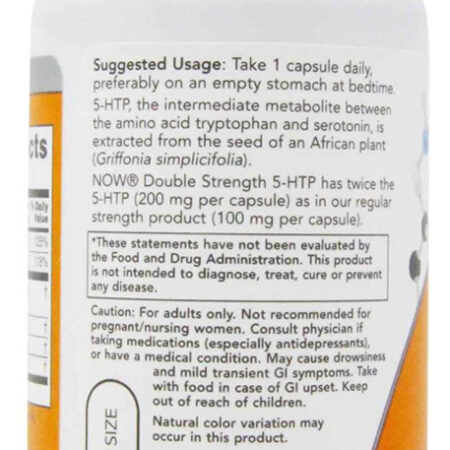 5htp 200mg Now Foods 5hidroxitriptofano 60cáps Importado 5un - Imagem 4