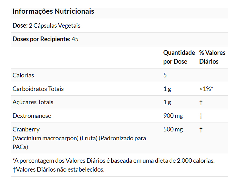Manose E Cranberry 90 Veg Cápsulas Importado - Imagem 4