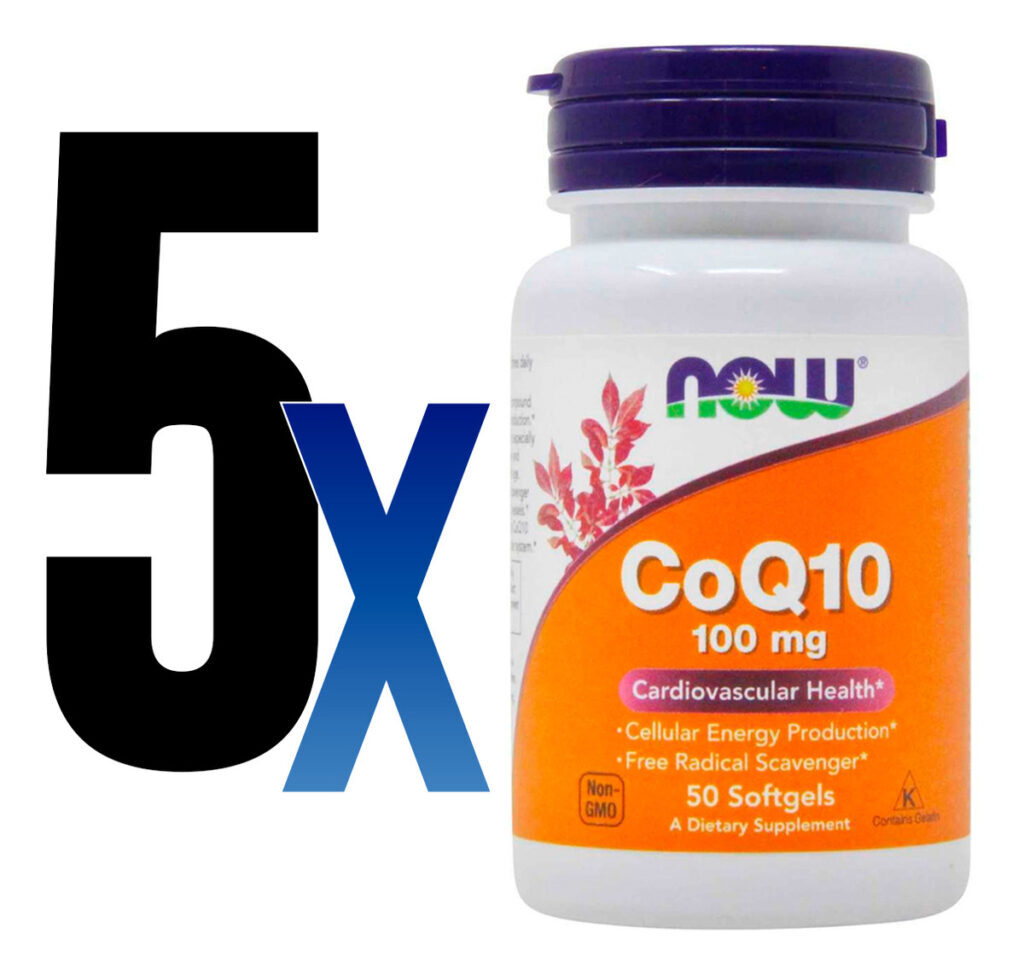 Now Foods Coenzima Coq10 100mg 50 Softgels 5un - Imagem 2