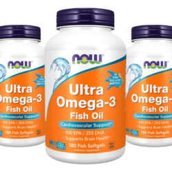 Ultra Omega-3 Now Foods 500/250 Fish Gelatin 180 Softg 3un