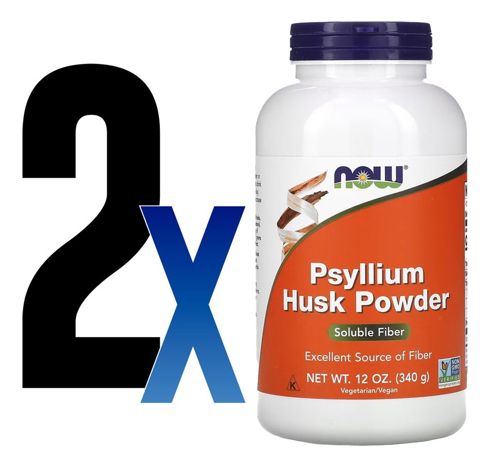 Pó De Casca De Psyllium 340g Now Foods Psyllium 2un Sabor Sem Sabor - Imagem 3