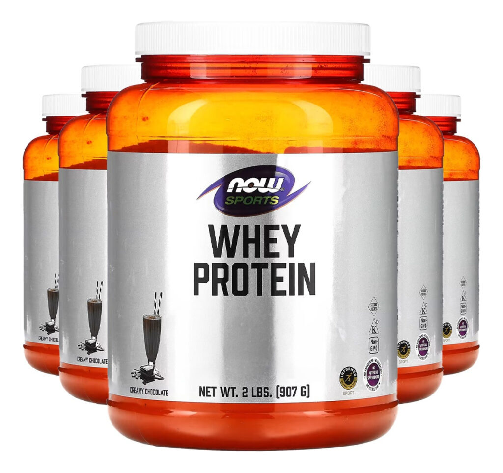 Whey Protein Em Pó 907 G Chocolate Importado 5un Now Foods