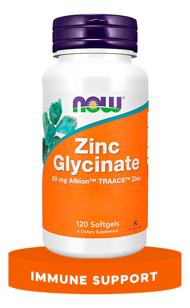 Glicinato De Zinco 30mg Now Foods Zinc Glycinate 120 Softg - Imagem 2