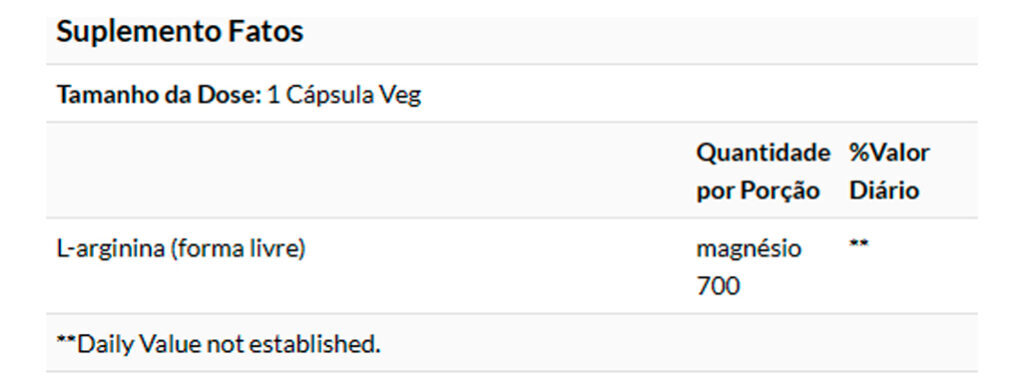 L-arginina 700mg Now Foods 180 Cáps Importados - Imagem 4