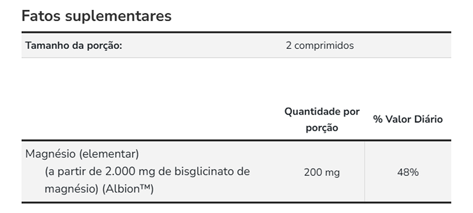 Glicinato Magnésio Now Foods 180 Tablets Importado - Imagem 4