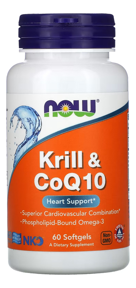 Krill E Coq10 Now Foods 60 Softgels Produto Sabor N/a