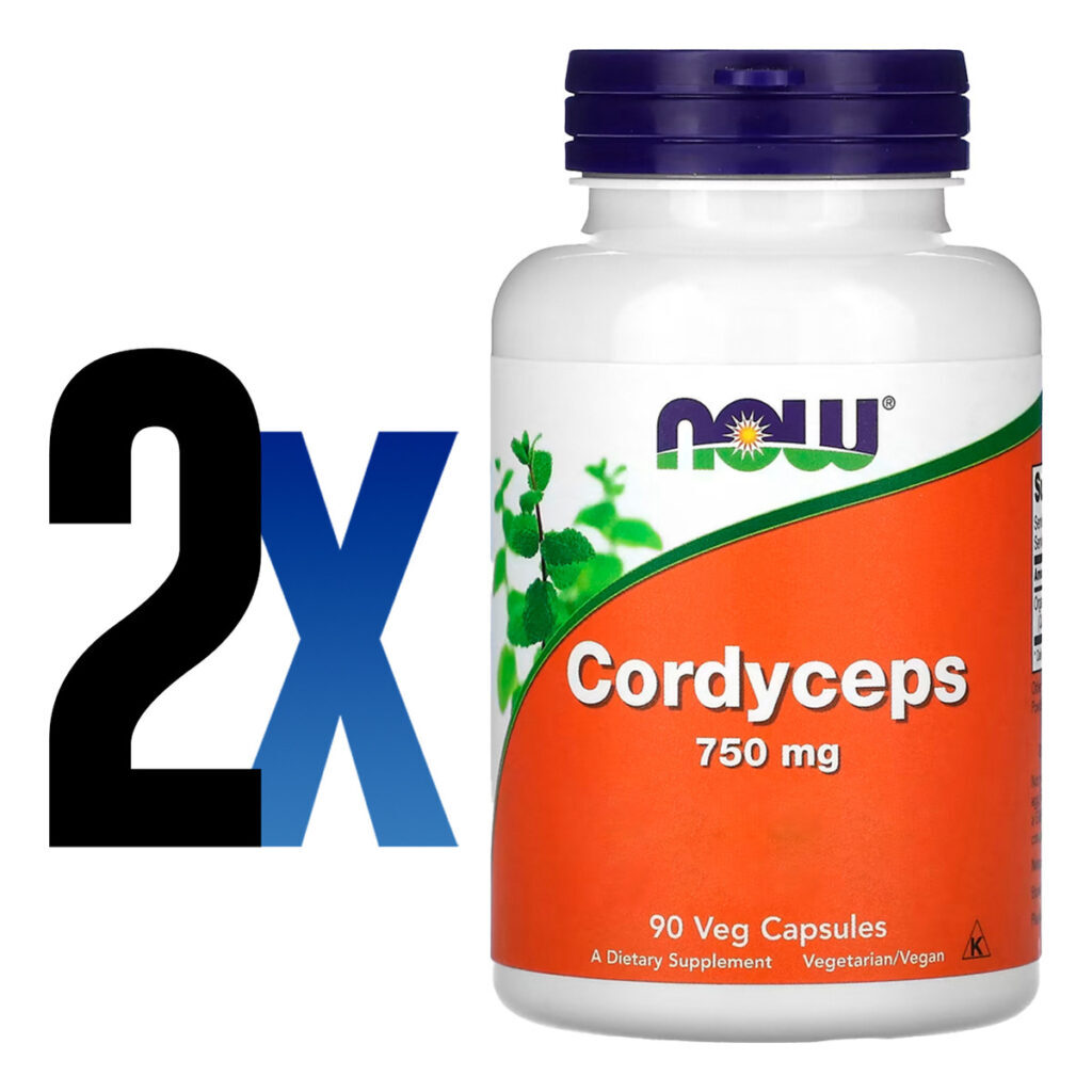 Cordyceps 750mg 90 Veg Caps Importado 2un Now Foods - Imagem 2