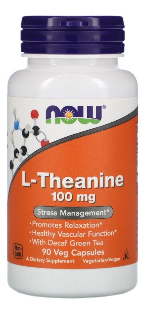 L-teanina 100 Mg C/chá Verde Descafeinado Now Foods Sfn Na Flavor