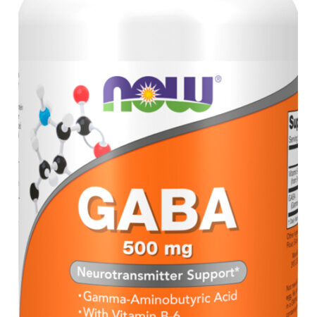 Ácido Gaba 500mg Now Foods Com Vitamina B-6 200 Veg Caps 5un - Imagem 3
