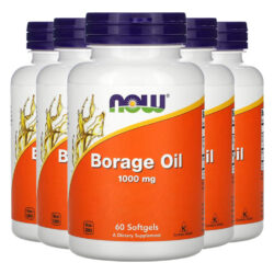 Óleo Borage (borragem) 1000mg Now Foods 60soft Importado 5un
