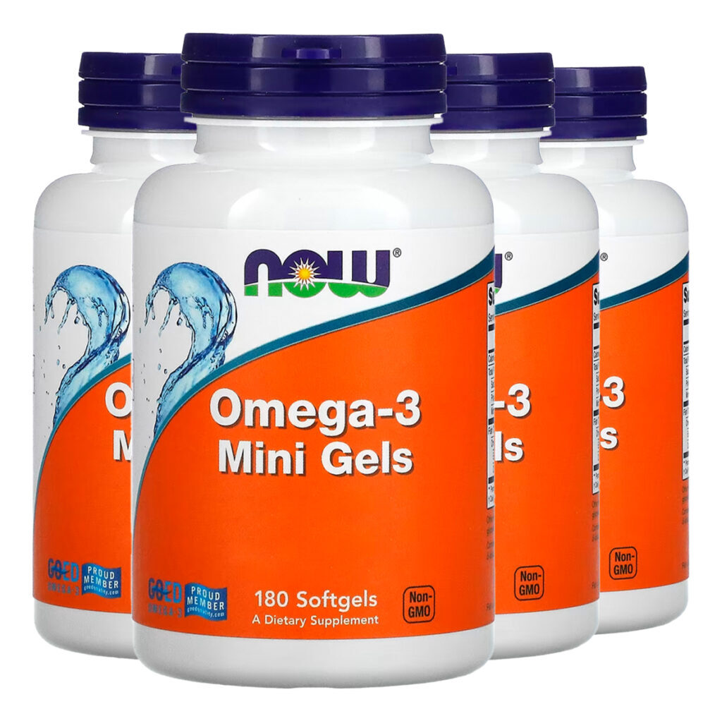 Ômega-3 Mini Gels Now Foods 180 Softgels Importado 4un
