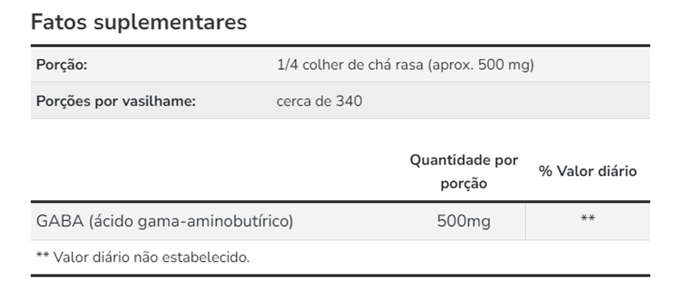 Gaba Pó Puro 170g Produto Importado 3un Now Foods - Imagem 5
