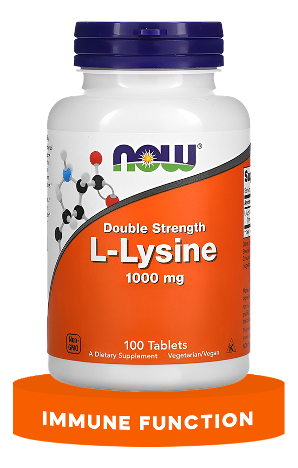 L Lisina Dupla Força 1000mg Now Foods 100tab - Imagem 2