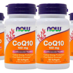 Now Foods Coenzima Coq10 100mg 50 Softgels / No Brasil 4un