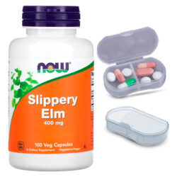 Ulmus Rubra 400mg Now Foods 100 Cáps + Porta Cápsulas