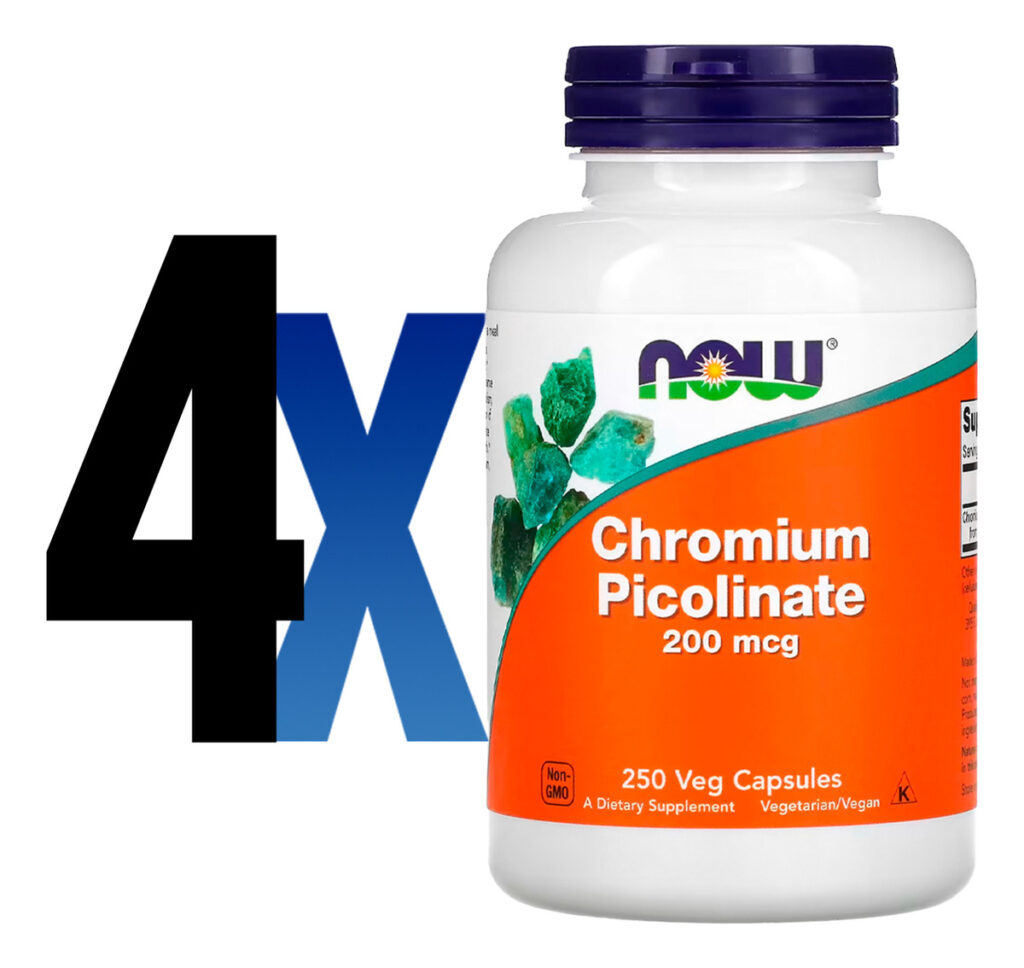 Chromium Picolinate 200 Mcg 250 Cáps Importado 4un Now Foods - Imagem 2