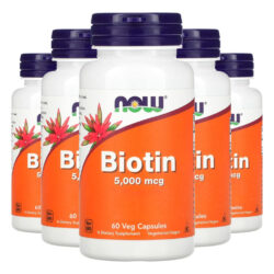 Biotina 5000mcg 60 Veg Cáps Importado 5un Now Foods