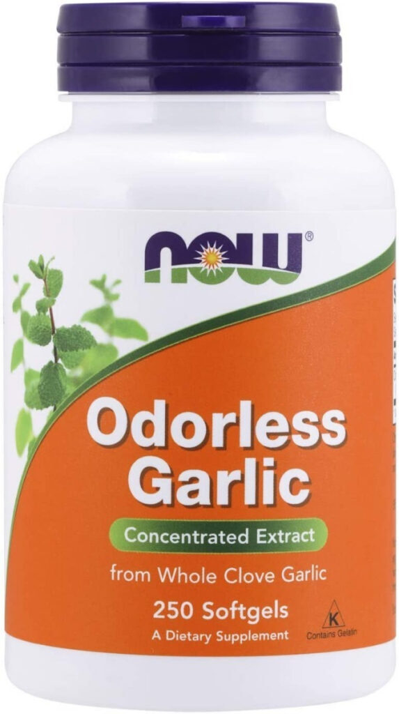 Extrato Concentrado De Alho Inodoro Now 250 Cápsulas Moles, Sabor Neutro