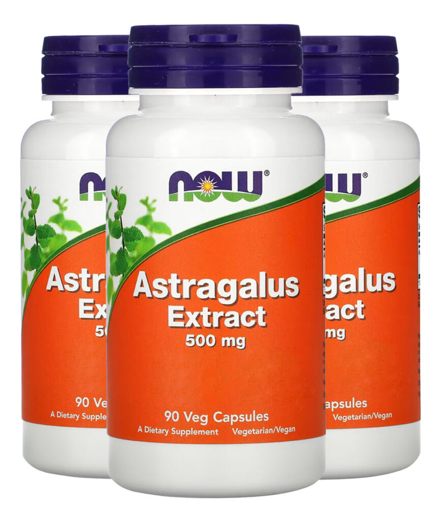 Astragalus Erva Chinesa 500mg Now Foods 90cáps Importado 3un