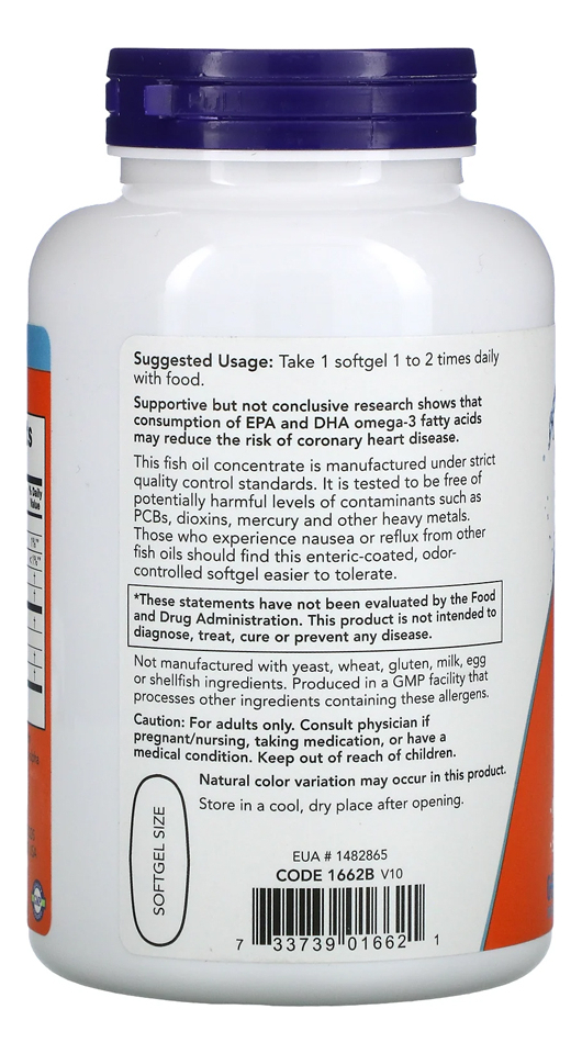 Ultra Omega 3 500epa/250dha 180soft Importado 4un Now Foods - Imagem 3